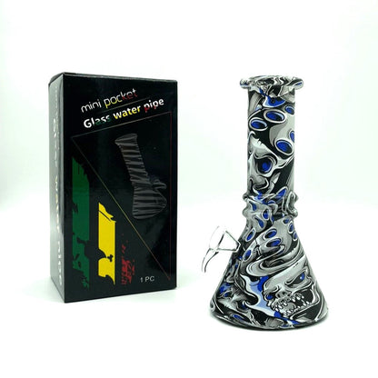 6" Multicolor Mini soft glass water bong Assorted Designs [PIP411]_3