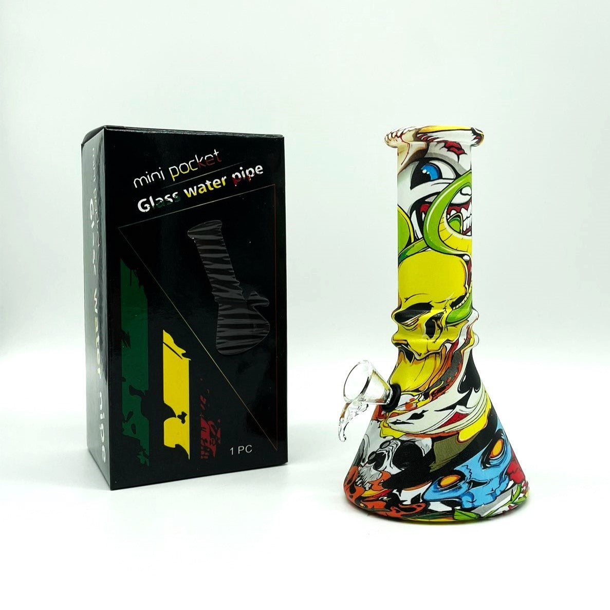 6" Multicolor Mini soft glass water bong Assorted Designs [PIP411]_7