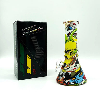 6" Multicolor Mini soft glass water bong Assorted Designs [PIP411]_7