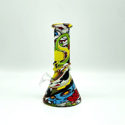 6" Multicolor Mini soft glass water bong Assorted Designs [PIP411]_5