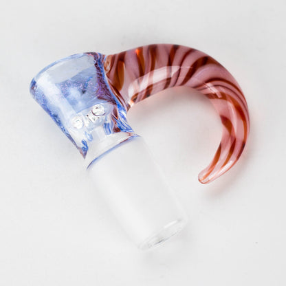 Shine Glassworks | 19mm 4 Hole Dichroic bowl with Horn - Made in Canada_5