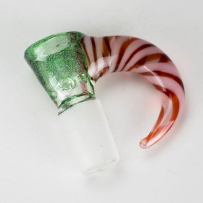 Shine Glassworks | 19mm 4 Hole Dichroic bowl with Horn - Made in Canada_4