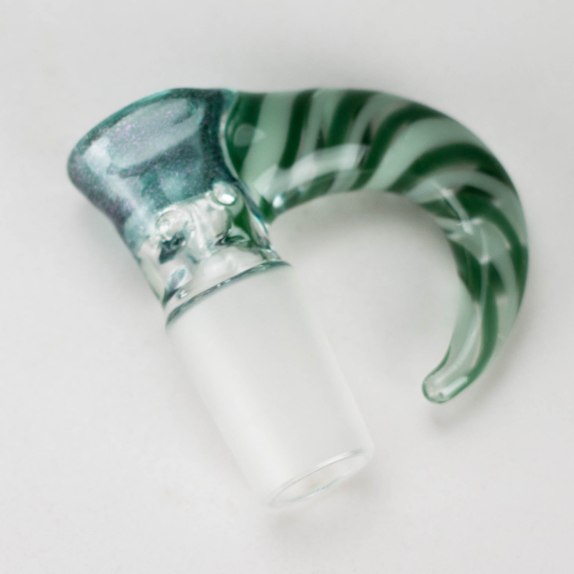Shine Glassworks | 19mm 4 Hole Dichroic bowl with Horn - Made in Canada_2