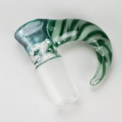 Shine Glassworks | 19mm 4 Hole Dichroic bowl with Horn - Made in Canada_2