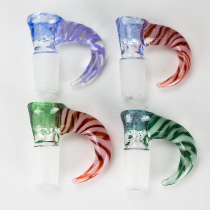 Shine Glassworks | 19mm 4 Hole Dichroic bowl with Horn - Made in Canada_0