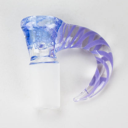 Shine Glassworks | 19mm 4 Hole Dichroic bowl with Horn - Made in Canada_3