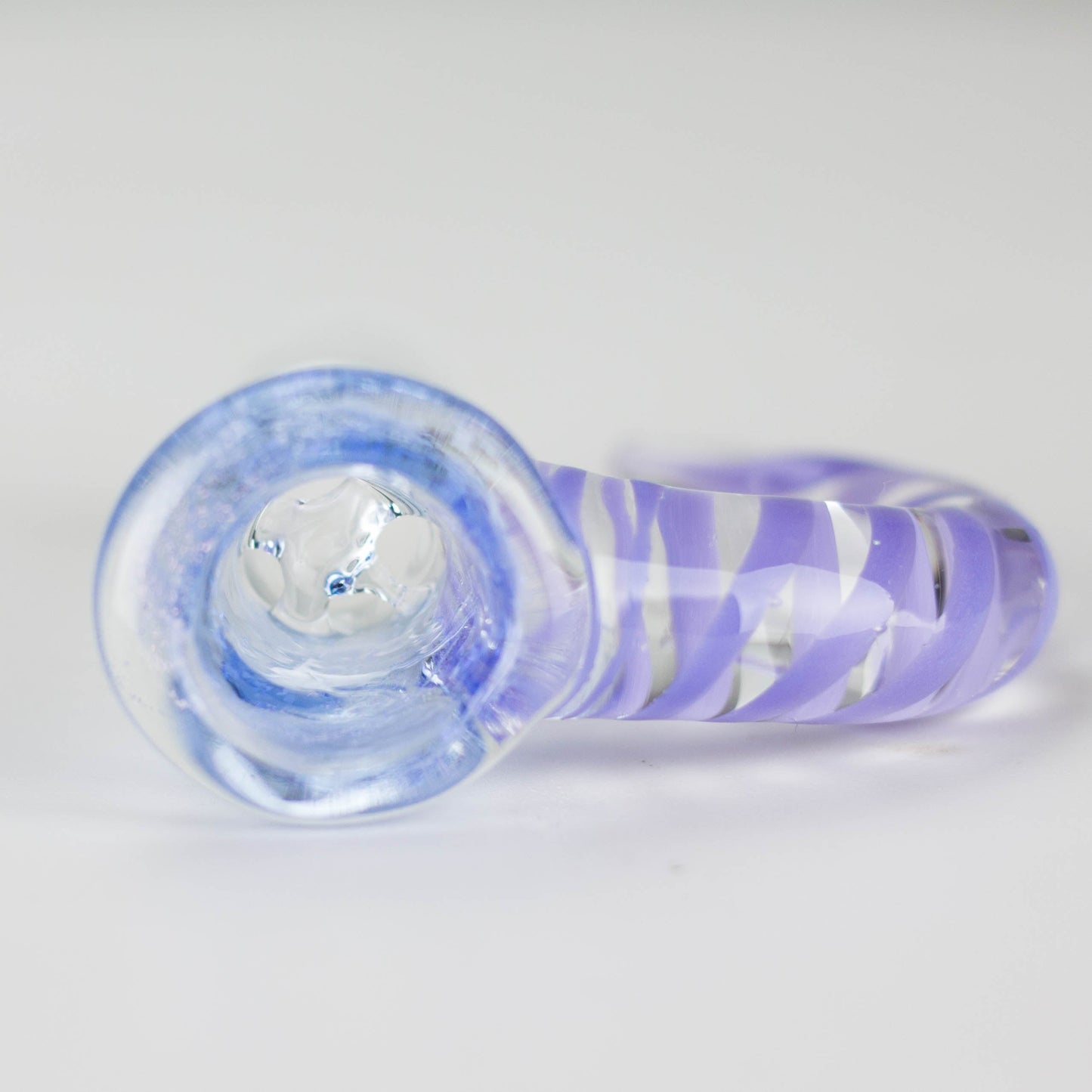 Shine Glassworks | 19mm 4 Hole Dichroic bowl with Horn - Made in Canada_1