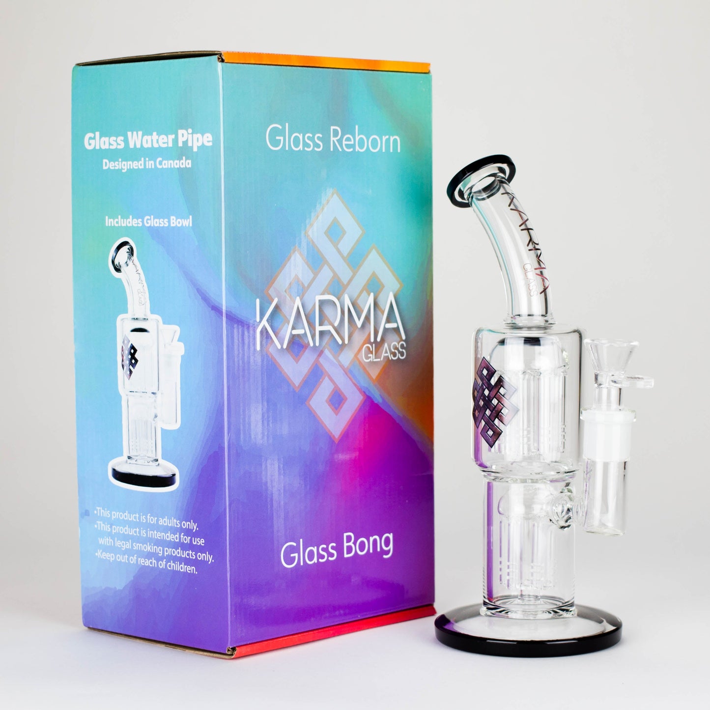 Karma | Glass Bong 11" Double Tree Bend_2