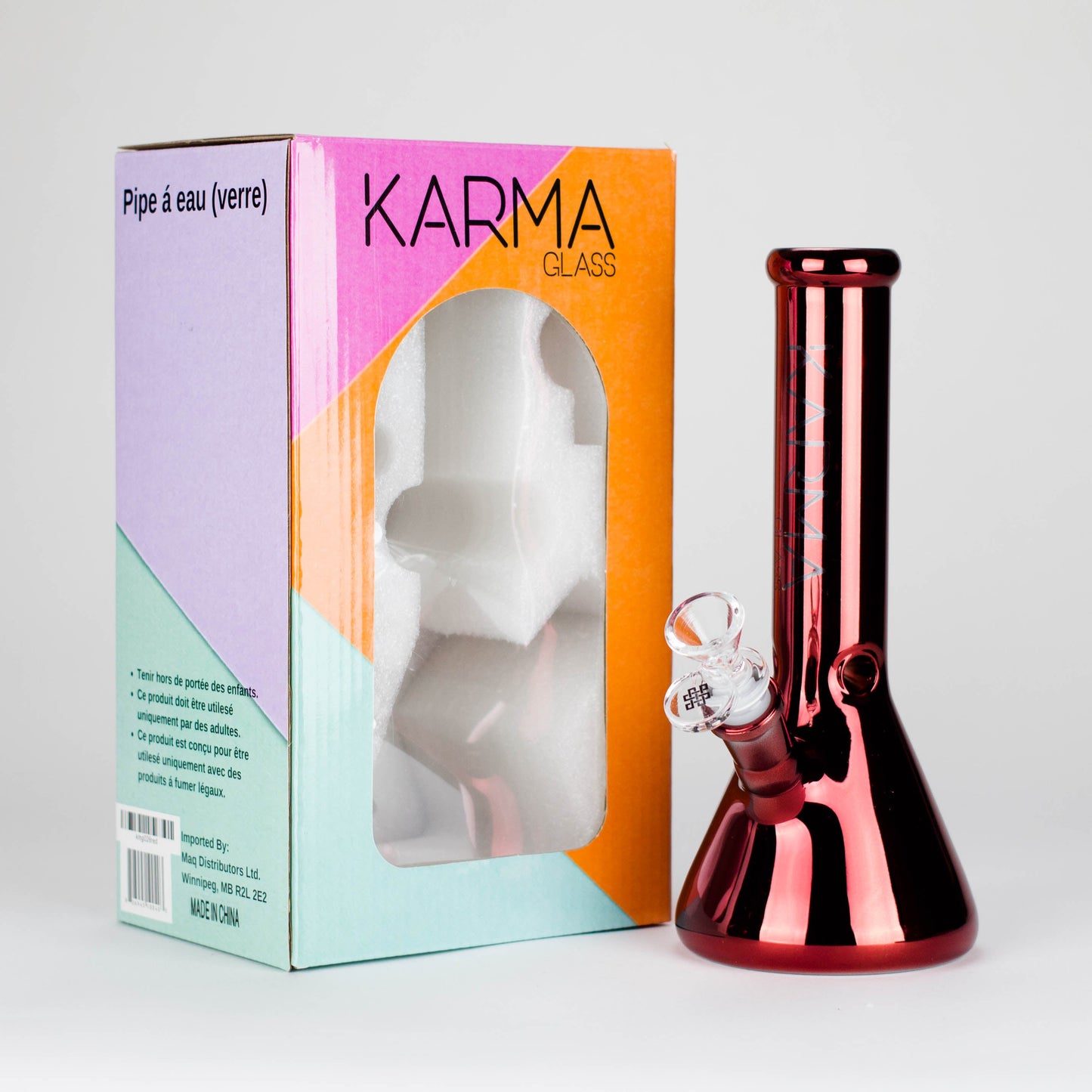 Karma | Glass Bong 9" Beaker Metallic_2