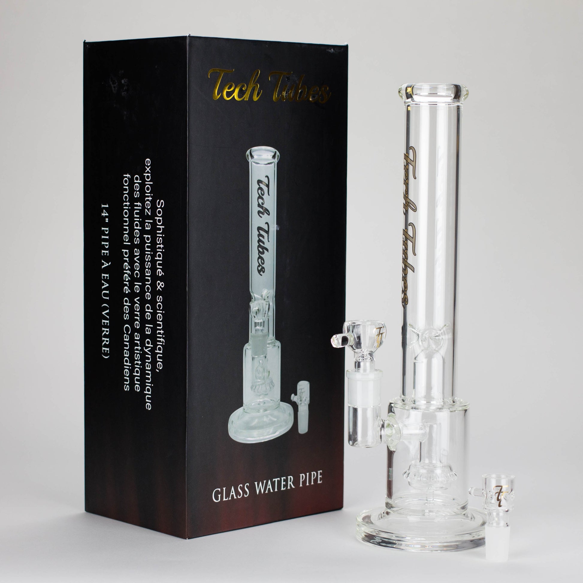 Tech Tubes | 14" Circ Cannon Clear Glass Bong_6