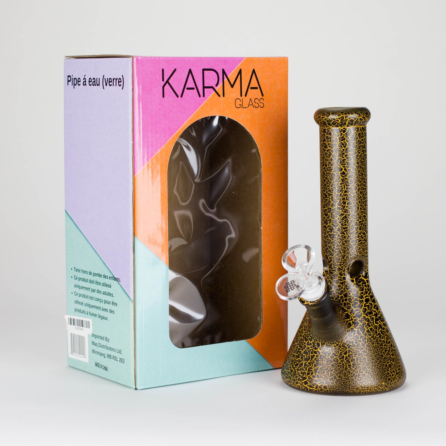 Karma | 9" Beaker Lightning Plated Glass Bong_4
