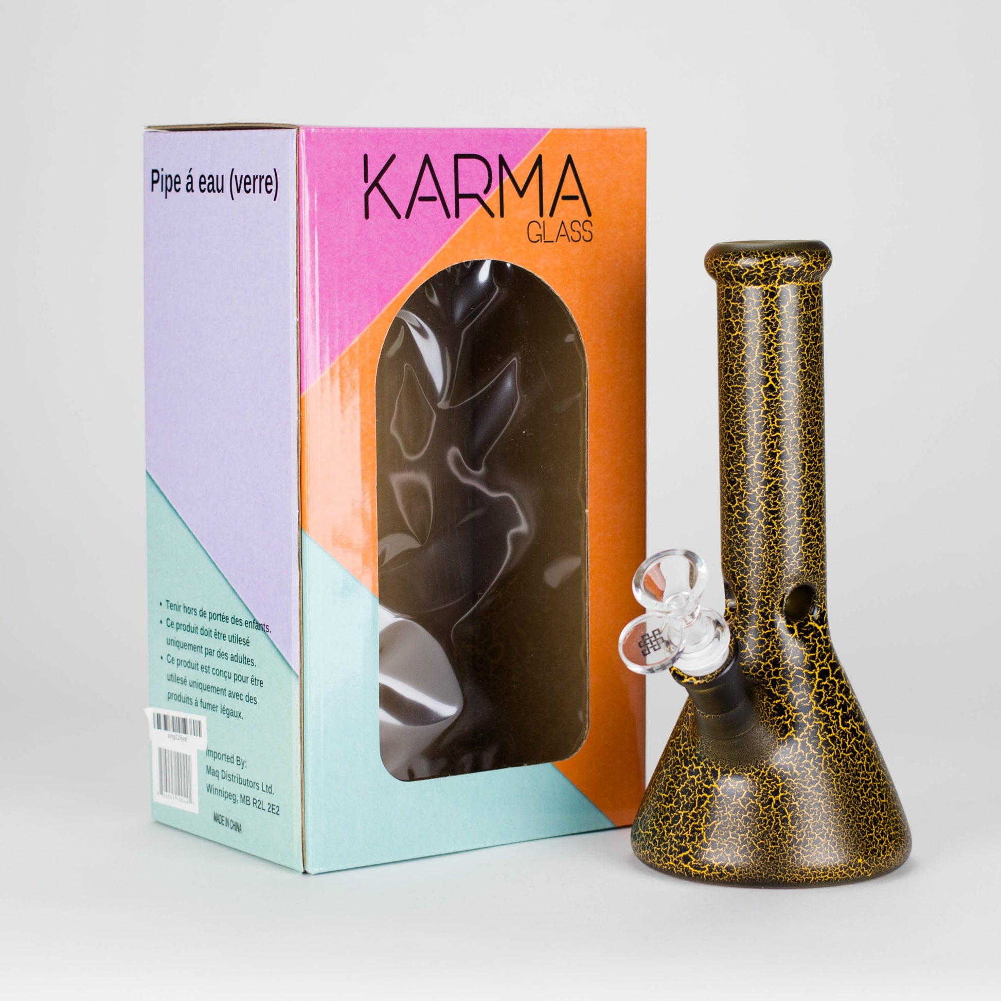 Karma | 9" Beaker Lightning Plated Glass Bong_4