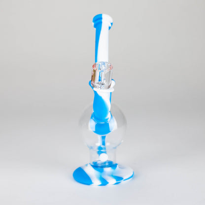 Dabware | Silicone Rig Platinum Global Incycler Rig (Blue/White)_3