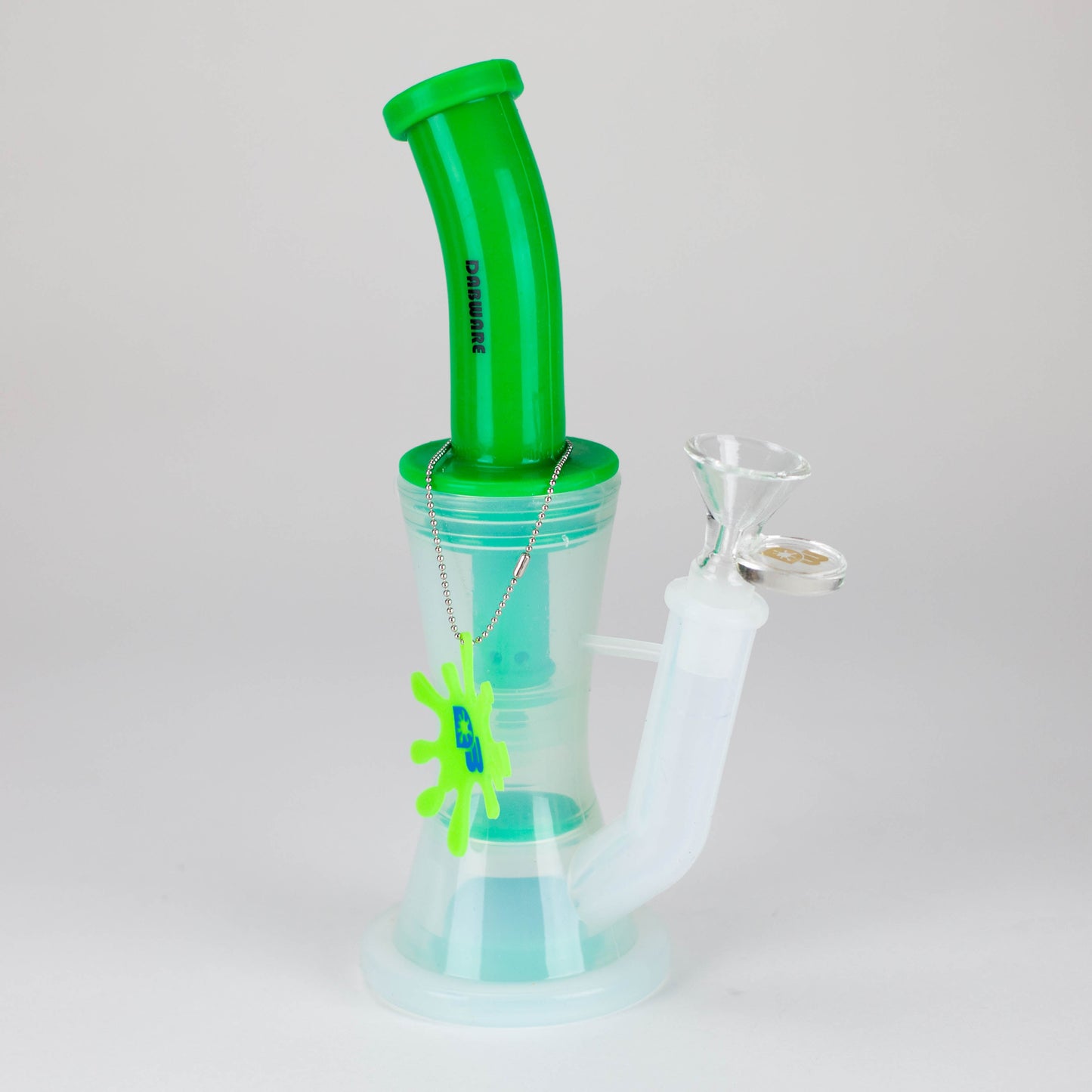 Dabware | Silicone Bubbler Platinum 10" Double Perc (Green)_0
