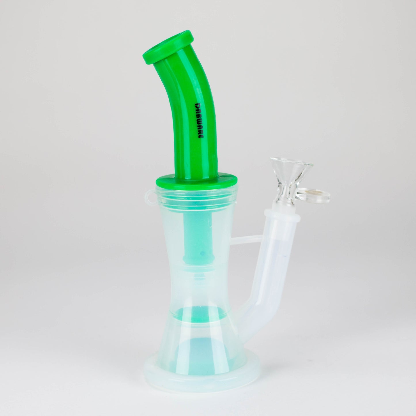 Dabware | Silicone Bubbler Platinum 10" Double Perc (Green)_2
