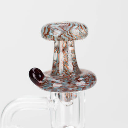 Shine Glassworks | Large Latticino Directional Carb Cap - Made in Canada_1