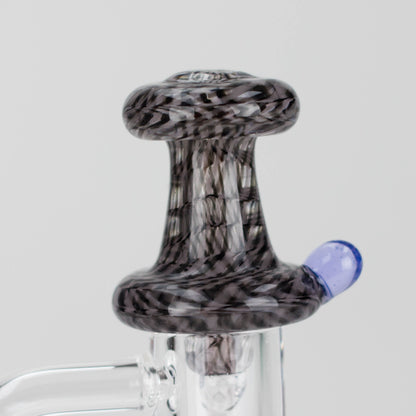 Shine Glassworks | Large Latticino Directional Carb Cap - Made in Canada_2
