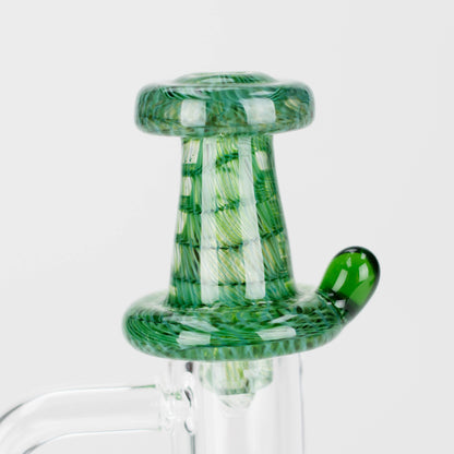 Shine Glassworks | Large Latticino Directional Carb Cap - Made in Canada_7