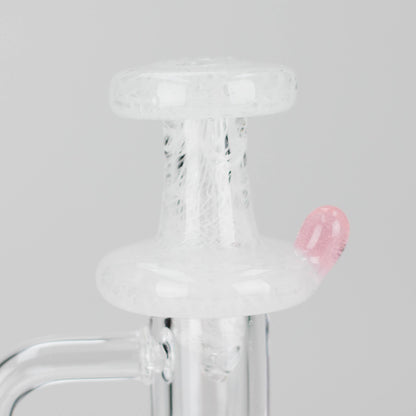 Shine Glassworks | Large Latticino Directional Carb Cap - Made in Canada_6