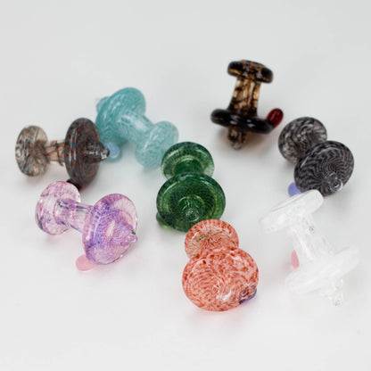Shine Glassworks | Large Latticino Directional Carb Cap - Made in Canada_0