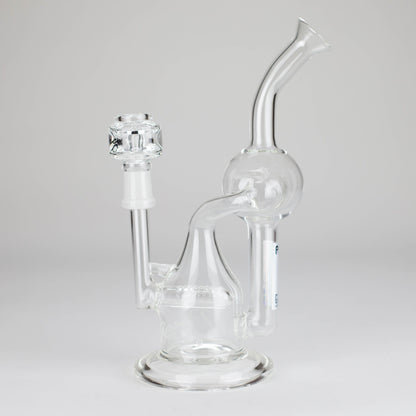 Pure Glass | 8" Infinity Recycler 2 - Flower and Dab_3