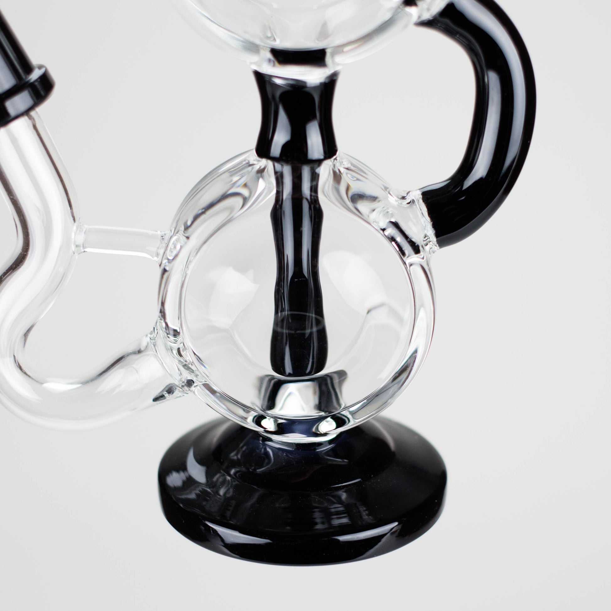10" Dab Rig Recycler M14 - Black and Clear_6