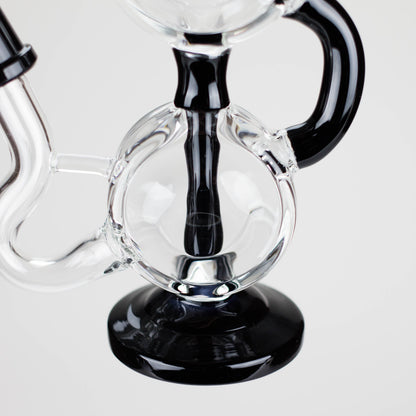 10" Dab Rig Recycler M14 - Black and Clear_6