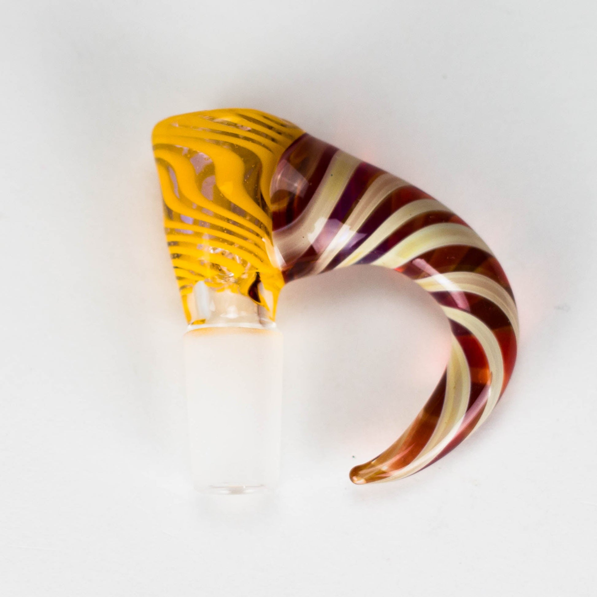 Shine Glassworks | 14mm 3 Hole Vacstack Bowl with Horn - Made in Canada_4