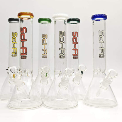 12“ 4mm Color Assorted Beaker Bong_0