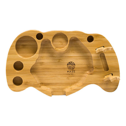 Maze® | Angular Bamboo 10X6 Rolling Tray_2
