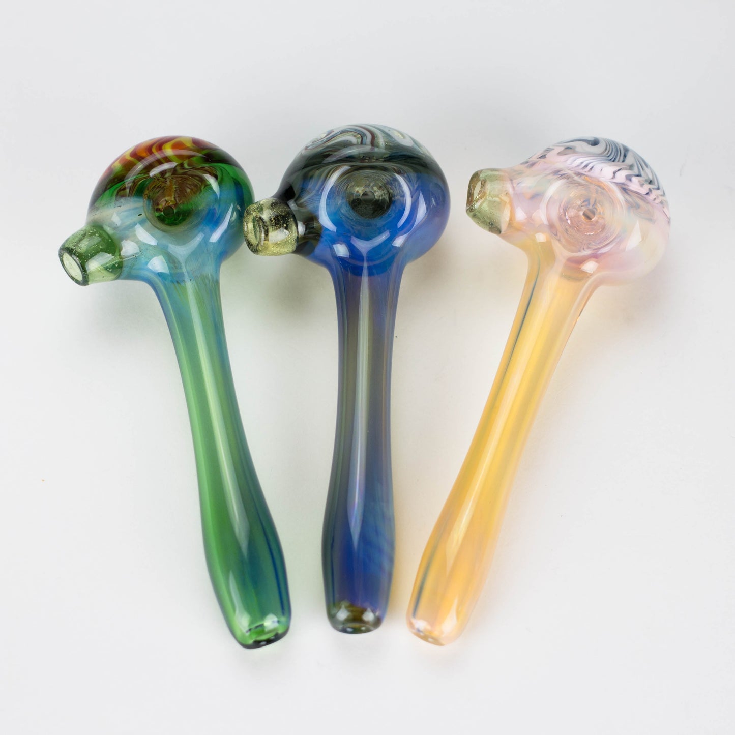 Shine Glassworks | Fume Coloured Pipe with Reverse Axis Bowl - Made in Canada_0