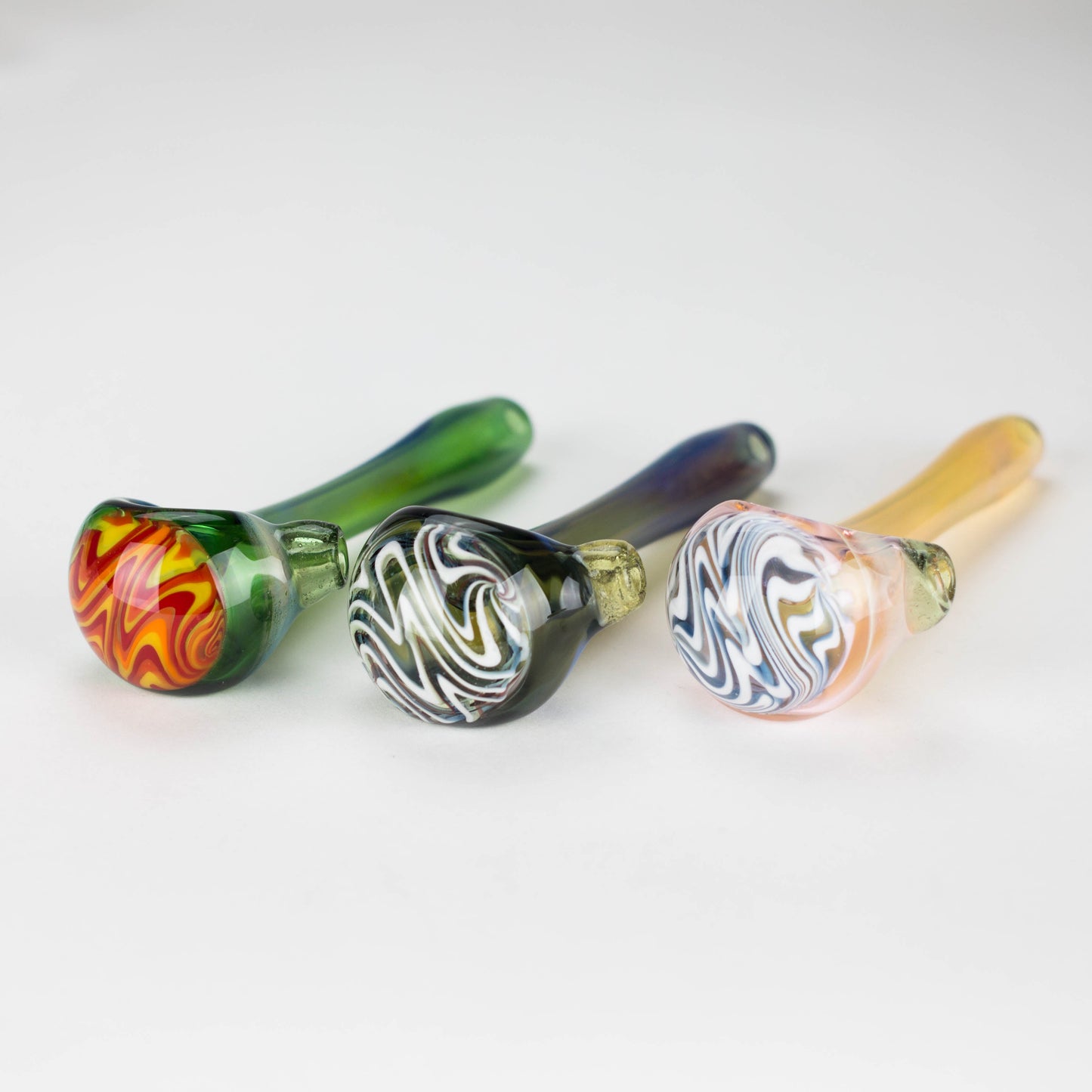 Shine Glassworks | Fume Coloured Pipe with Reverse Axis Bowl - Made in Canada_1
