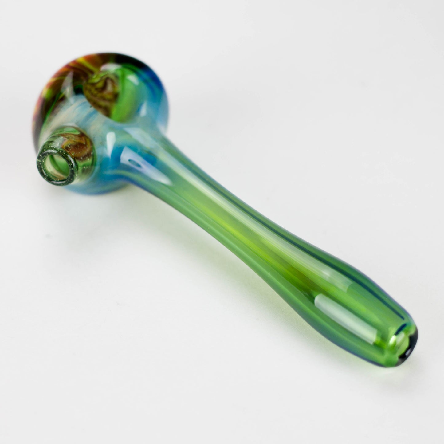 Shine Glassworks | Fume Coloured Pipe with Reverse Axis Bowl - Made in Canada_2