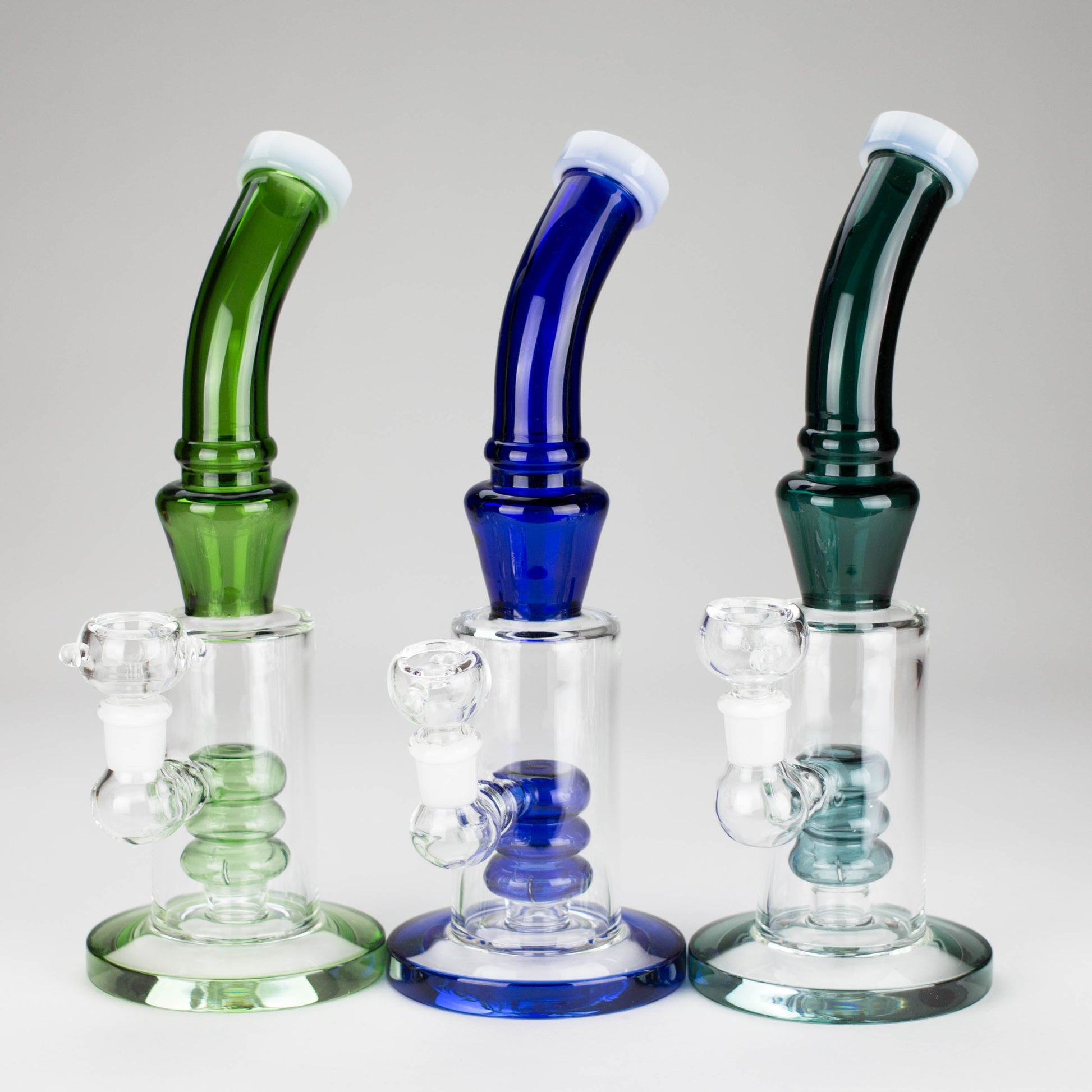 10" Bent Neck Glass Bong – Water Diffuser (Color May Vary)_0