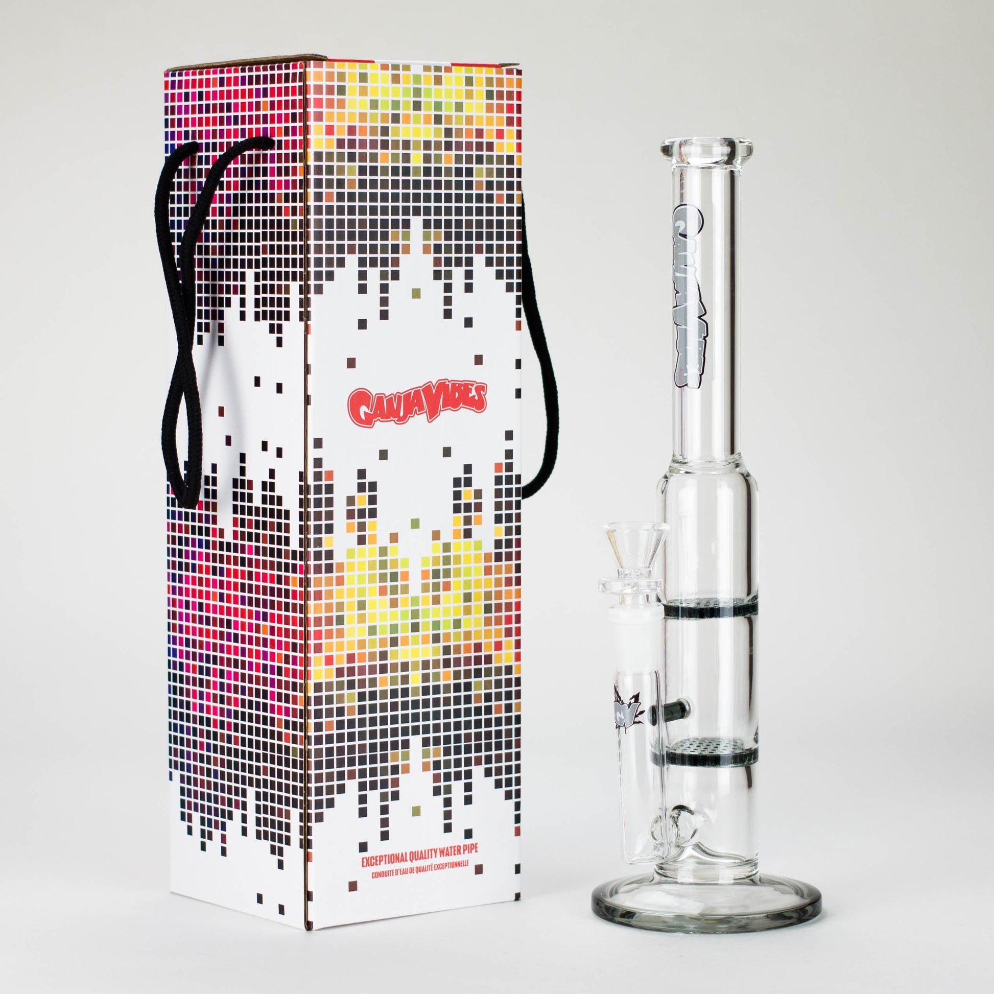 Ganjavibes | 11" Double Honeycomb Percolator Glass Bong_8