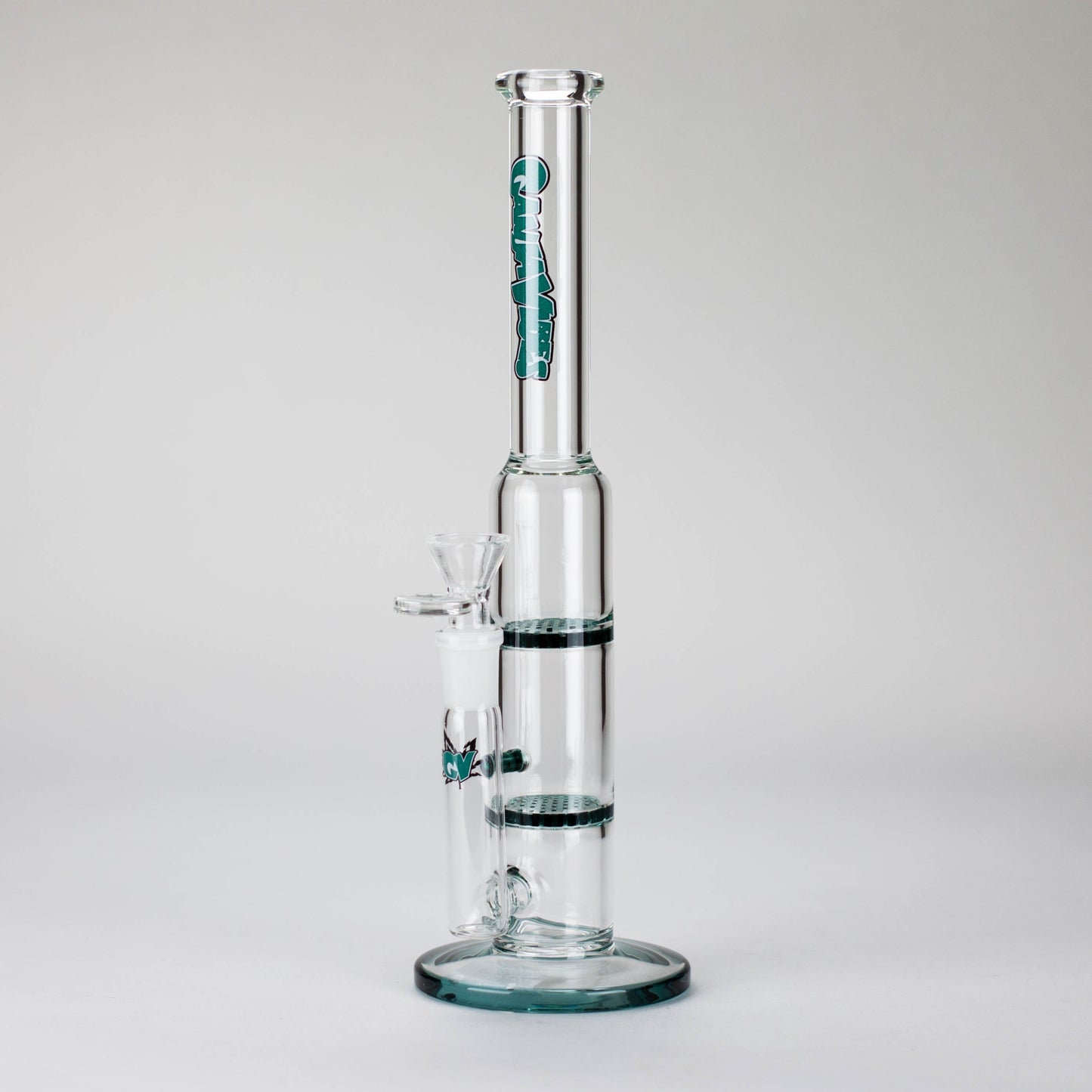 Ganjavibes | 11" Double Honeycomb Percolator Glass Bong_5