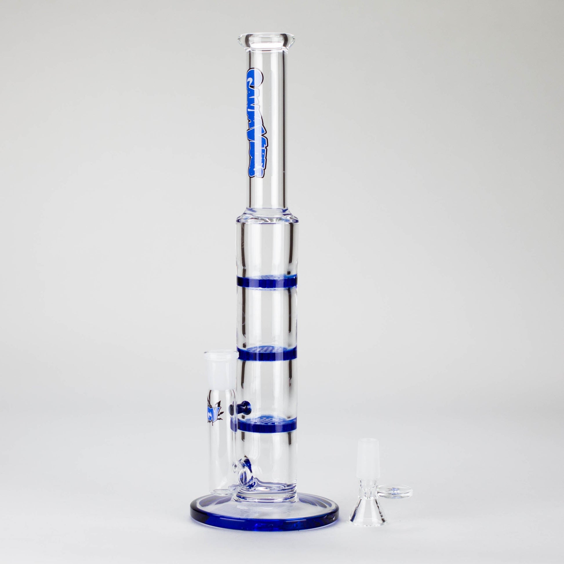 Ganjavibes | 11" Triple Honeycomb Percolator Glass Bong_1