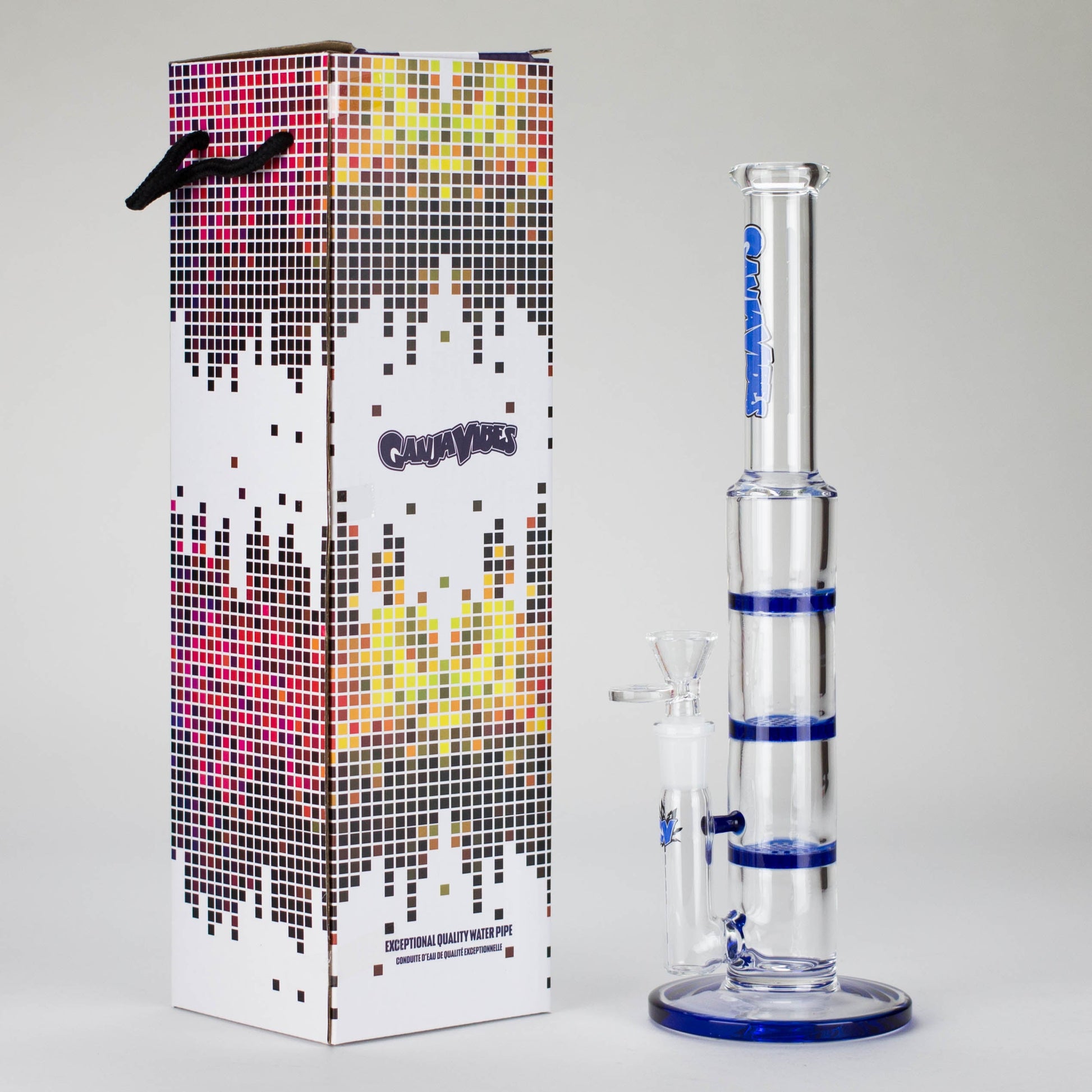 Ganjavibes | 11" Triple Honeycomb Percolator Glass Bong_8