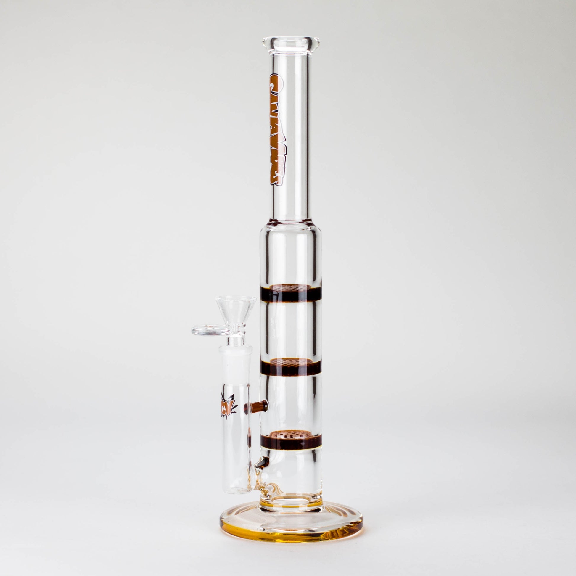 Ganjavibes | 11" Triple Honeycomb Percolator Glass Bong_2