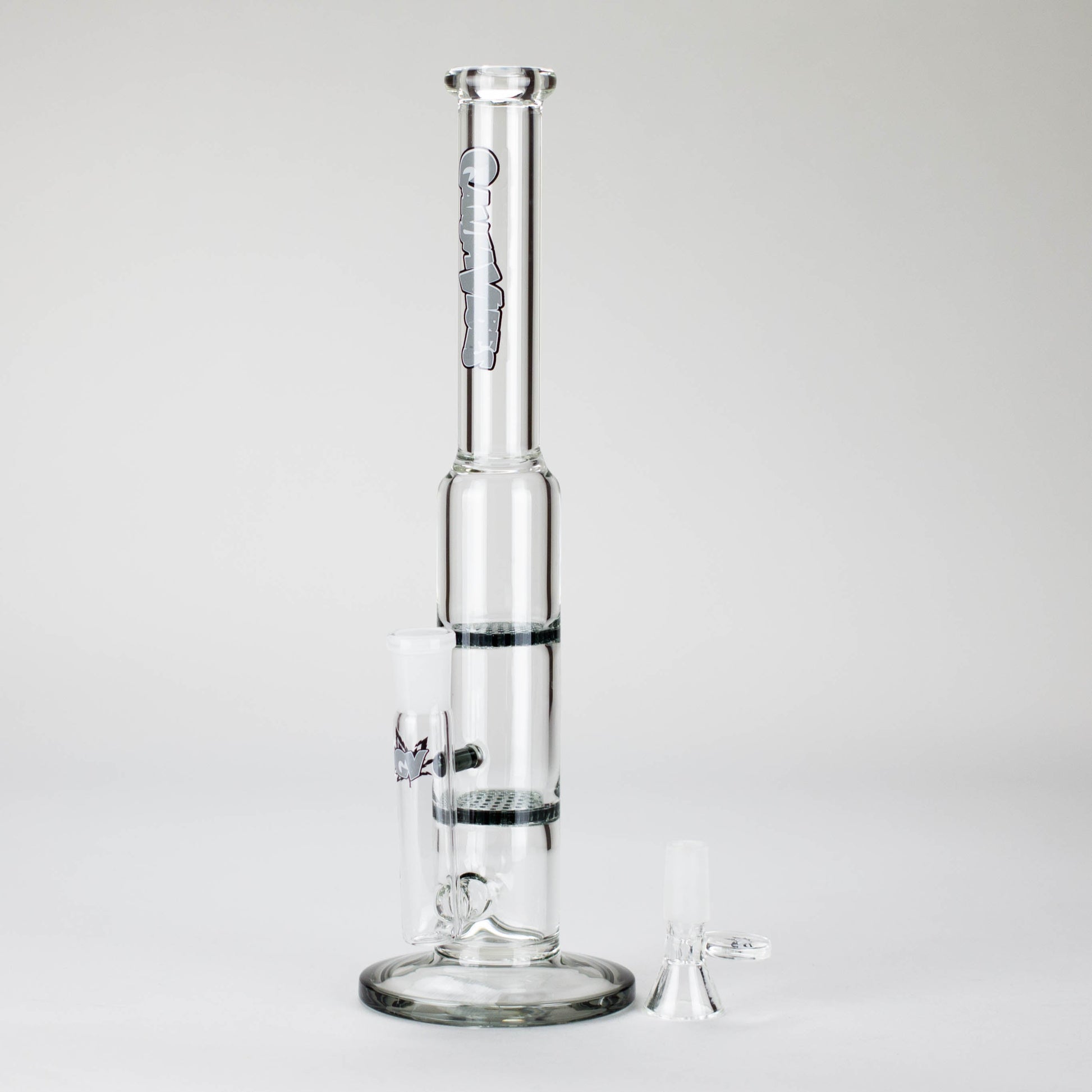 Ganjavibes | 11" Double Honeycomb Percolator Glass Bong_1