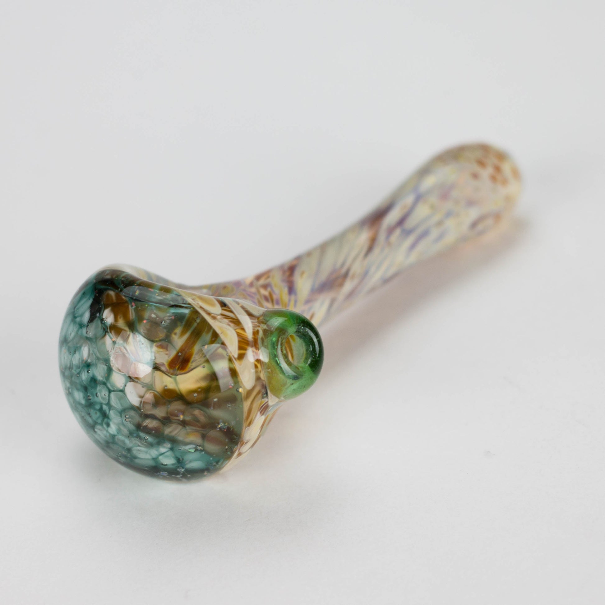 Shine Glassworks | Frit Crushed Opal Honeycombe pipe - Made in Canada_2