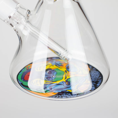 14" 7 mm Glass Bong With Dog Design