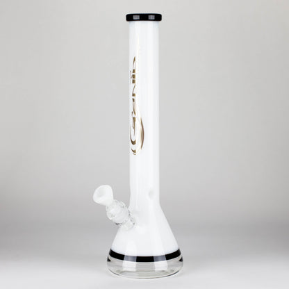 Genie | 18" 7 mm color-tube and clear-bottom beaker water bong [GE3110]
