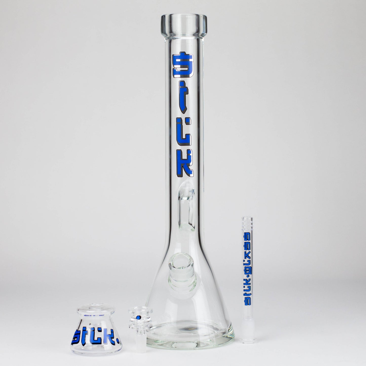 Silk Glass | 17" 10mm Thick Beaker Glass Bong with Accessories – Premium Gift Set