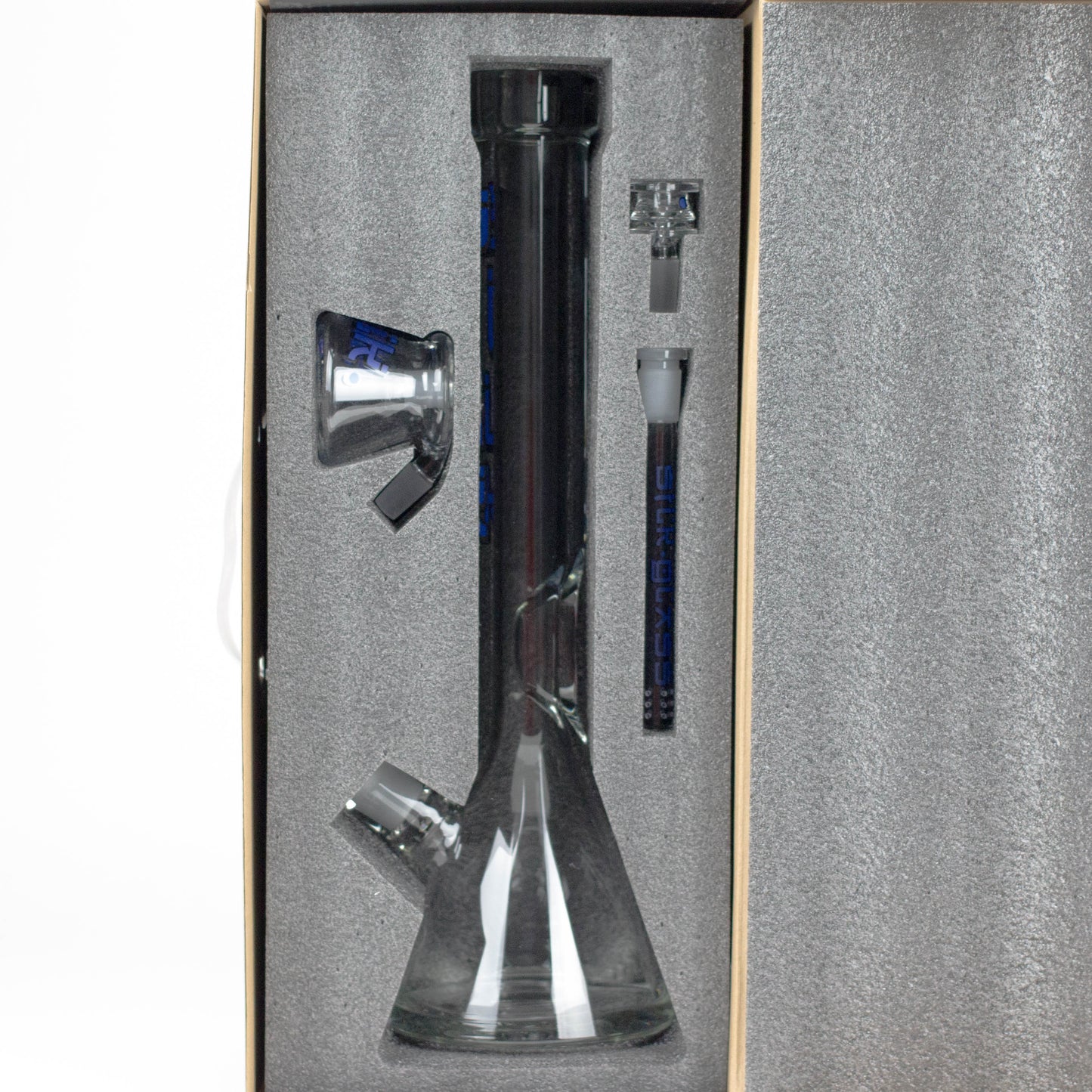 Silk Glass | 17" 10mm Thick Beaker Glass Bong with Accessories – Premium Gift Set