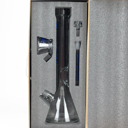 Silk Glass | 17" 10mm Thick Beaker Glass Bong with Accessories – Premium Gift Set