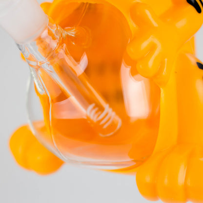 8.5" Vinyl Orange Cat water pipe [YS-364]
