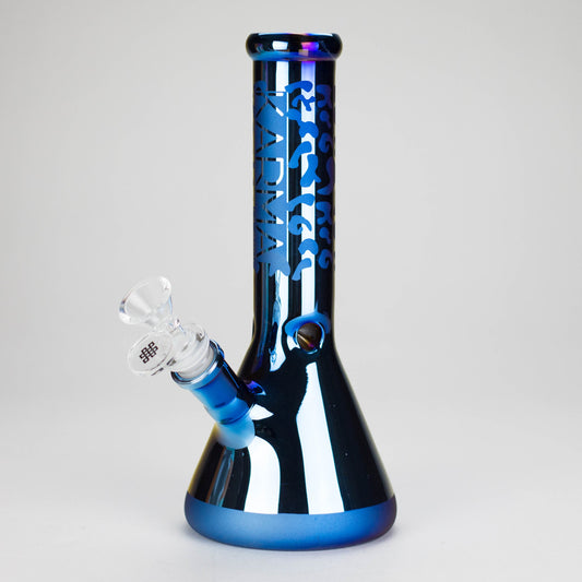 Karma | 9" Beaker Blue Metallic Glass Bong