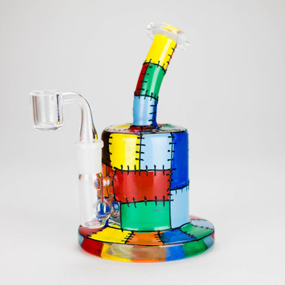 Karma | 6" Patches Design Inline Glass Dab Rig