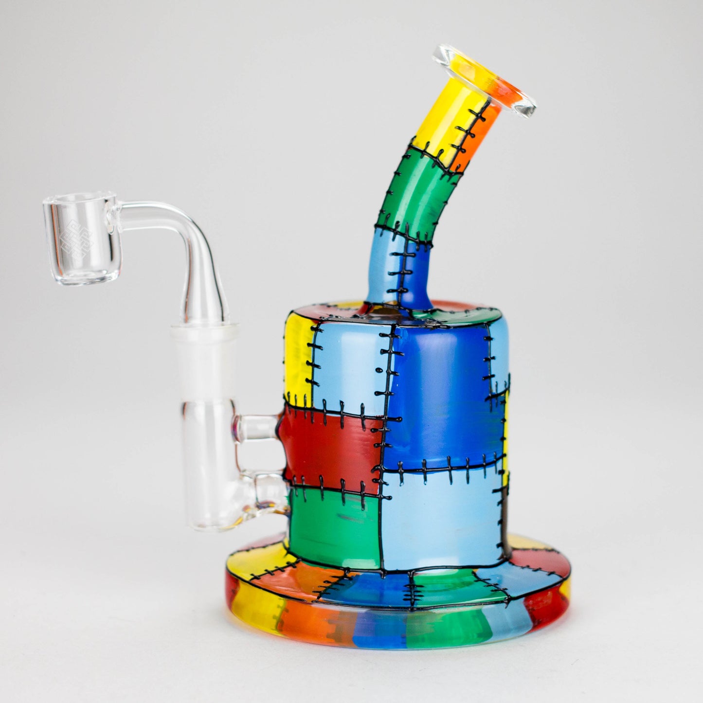 Karma | 6" Patches Design Inline Glass Dab Rig